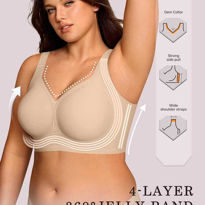 Comfortable Wireless Full Coverage Jelly Smoothing Bra